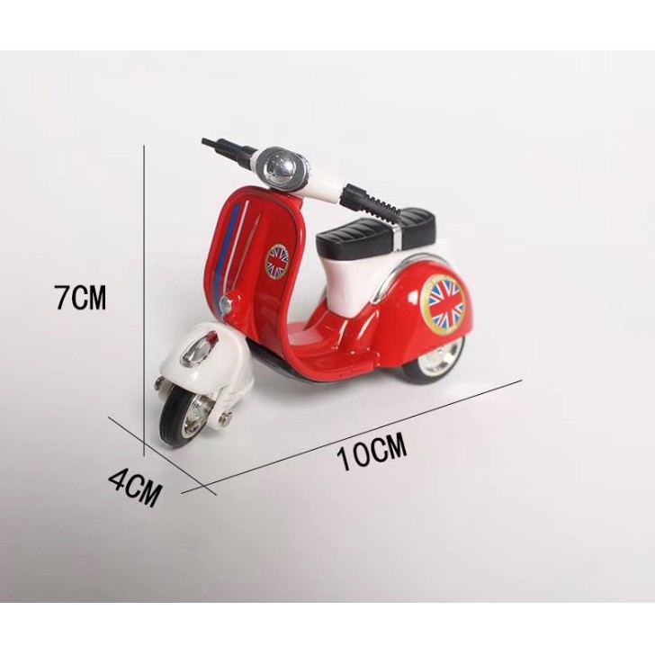 Mô hình các mẫu xe Vespa trang trí ngoại cảnh chụp ảnh sản phẩm, DIY