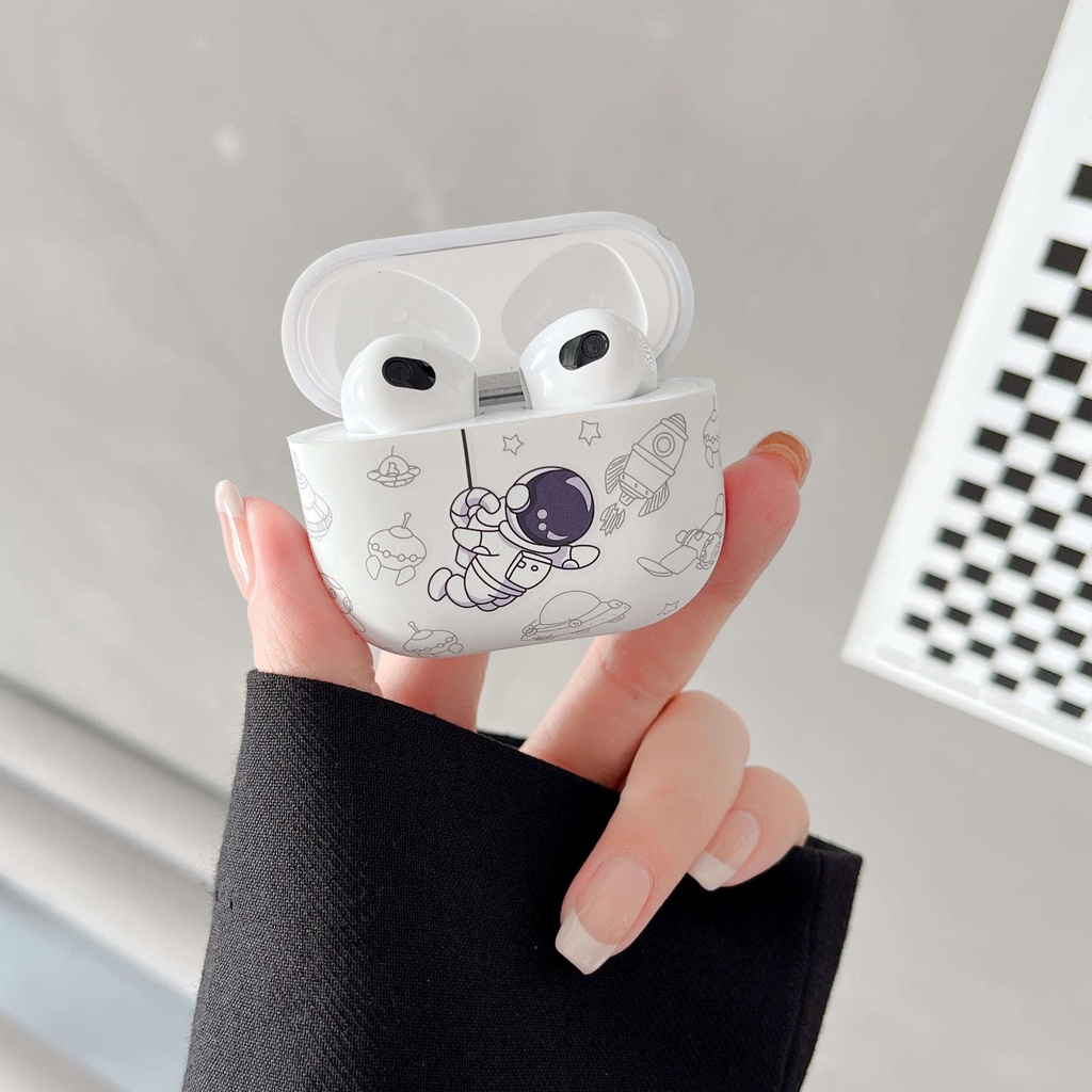 Vỏ Bảo Vệ Hộp Sạc Tai Nghe Airpods 3 Pro 2 3 Bằng Silicon Hình Phi Hành Gia Nasa Dễ Thương Ốp