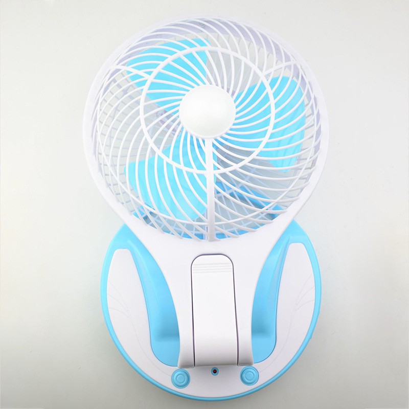 [Mã ELHA22 giảm 5% đơn 300K] Quạt tích điện gấp gọn Folding Fan LR-2018 có đèn LED