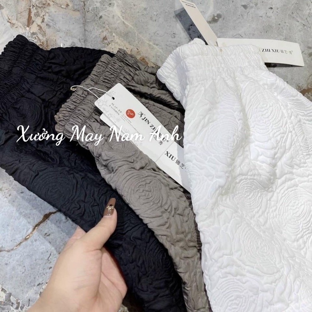 Quần Short Nữ Lưng Chun Dập Hoa Nổi 3D Lên From Xinh | BigBuy360 - bigbuy360.vn