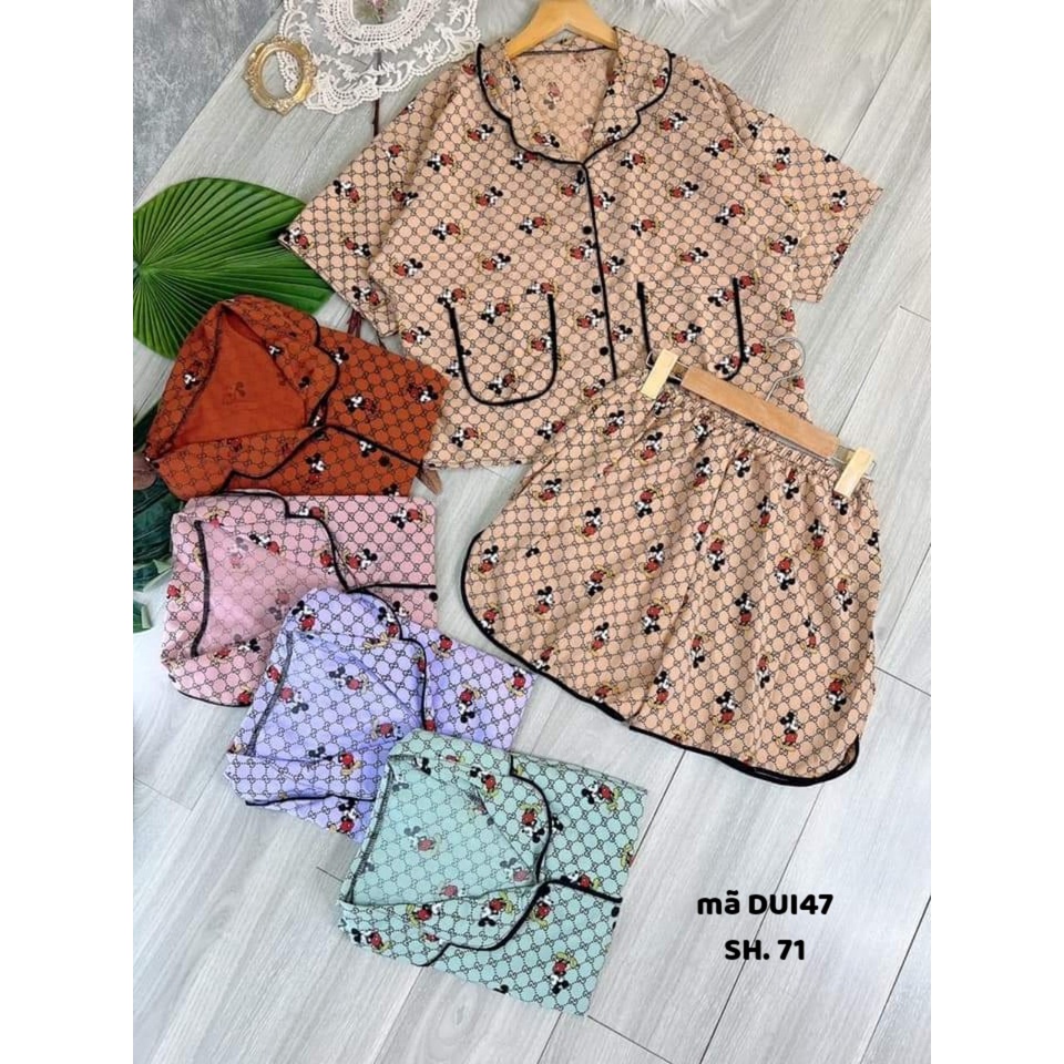 DUI47- Đồ bộ mặc nhà dưới 60kg - Bộ pijama cánh dơi dễ thương hình thật