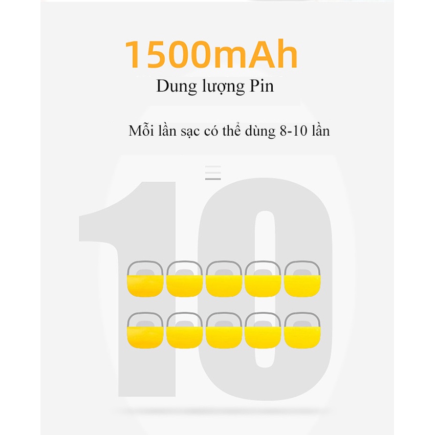 Máy Xay Sinh Tố Mini Cầm Tay Đa Năng ChiGo Dung Tích 350ML Tích Hợp Pin 1500mHA Xay Trái Cây Trong 40S Có Thể Xay Đá Nhỏ