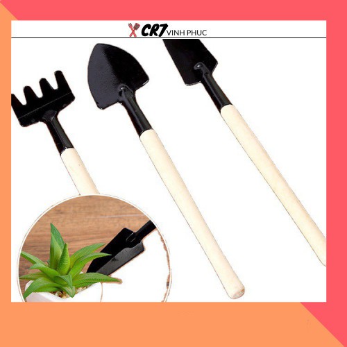 Bộ cuốc xẻng mini trồng cây cảnh 1639 shop cr7