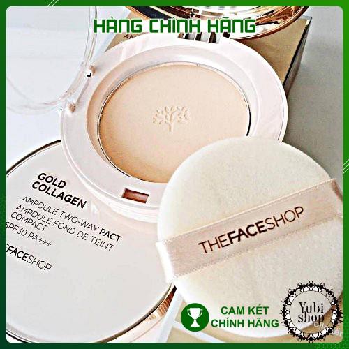 [HÀNG AUTH] PHẤN PHỦ SIÊU MỊN THE FACE SHOP HÀN QUỐC GOLD COLLAGEN SPF30PA+++