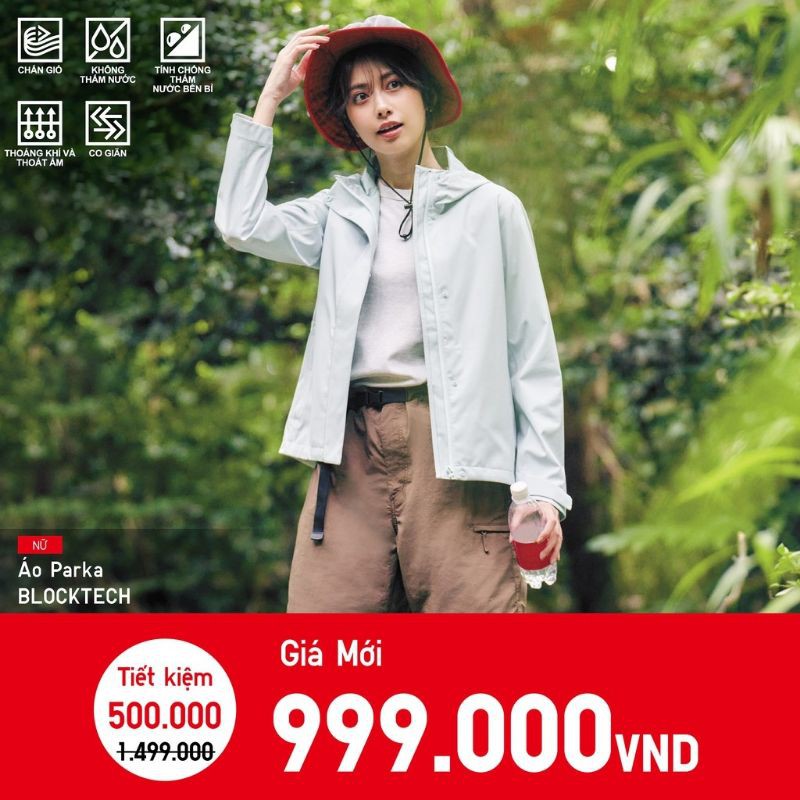 (Auth Nhật) Áo khoác cản gió, chống nước Block tech Uniqlo Nhật | BigBuy360 - bigbuy360.vn
