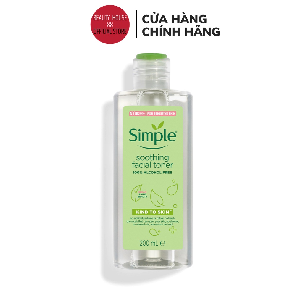 Toner Simple dịu nhẹ dưỡng da 200ml