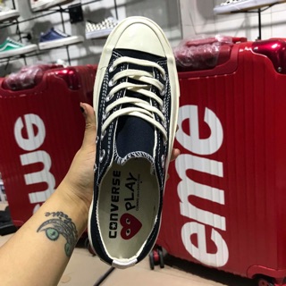 GIẦY THỂ THAO SNEAKER CV CDG ĐEN CỔ THẤP