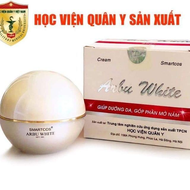 Kem Dưỡng Da Smartcos Arbu White - Học viện Quân Y