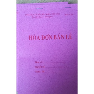 Hóa đơn bán lẻ 1 liên do BTC phát hành (quyển 45 tờ có rãnh xé)