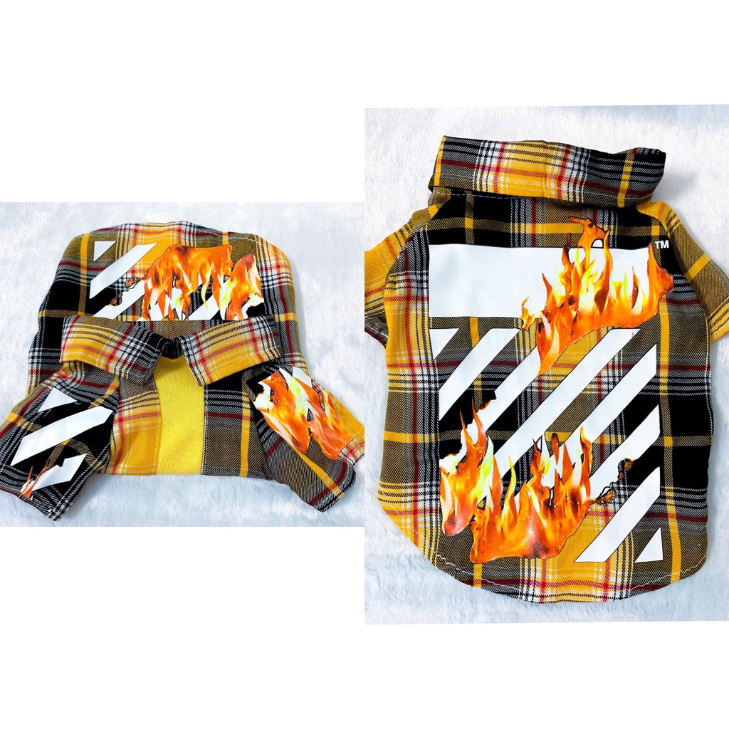 Áo Sơ Mi OFF White Cho Thú Cưng Chó Mèo