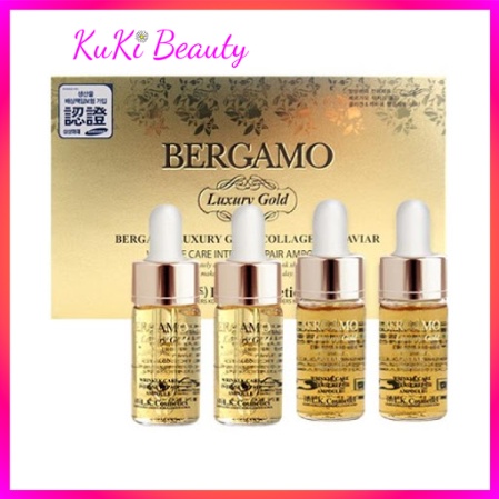 Set 4 lọ Tinh chất BERGAMO Luxury Gold Collagen & Caviar