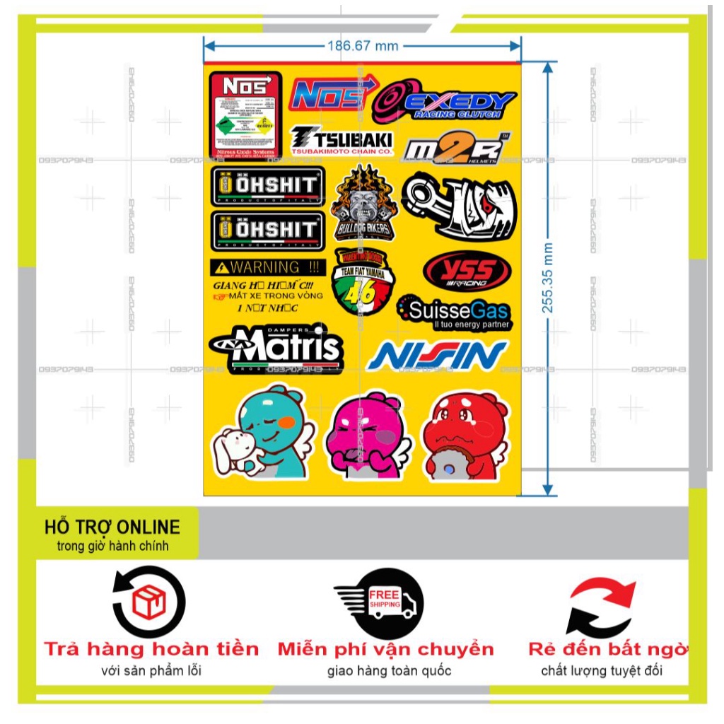 LOGO STICKER DÁN XE MÁY M20 - SHINDECAL2