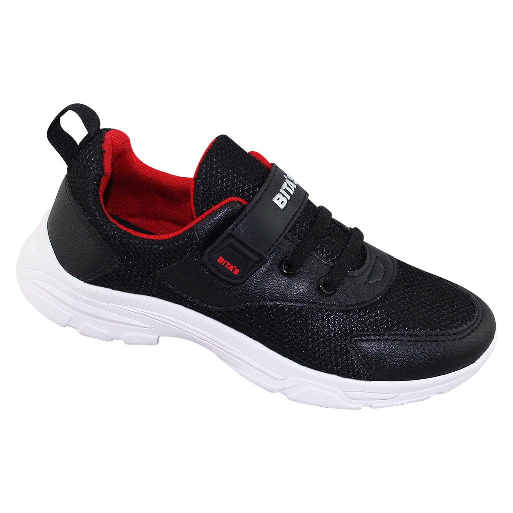 GIÀY THỂ THAO BATA HỌC SINH BÉ TRAI BITA'S - GVBT.73 (ĐEN + XÁM) - BITAS SPORT SNEAKERS