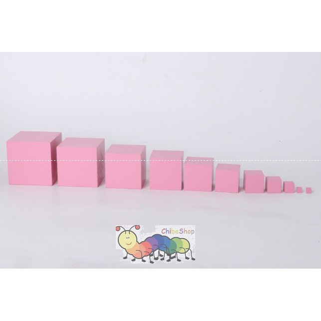 Tháp hồng cỡ to, Pink tower - Giáo cụ montessori