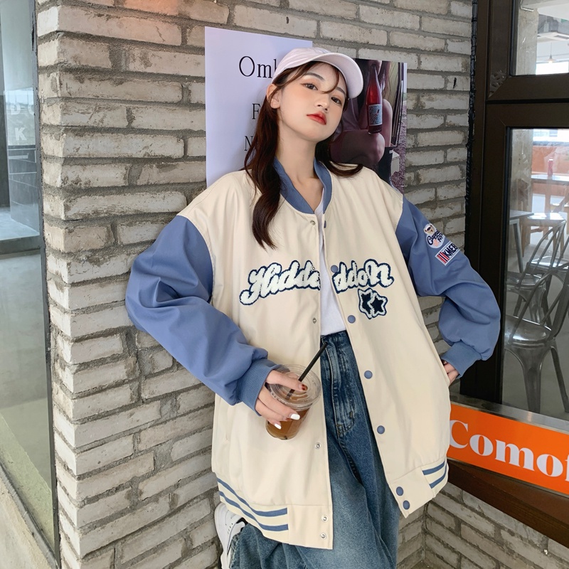 Áo khoác SUXI tay dài phối nút thiết kế thời trang mùa thu theo phong cách Hàn Quốc cho nữ