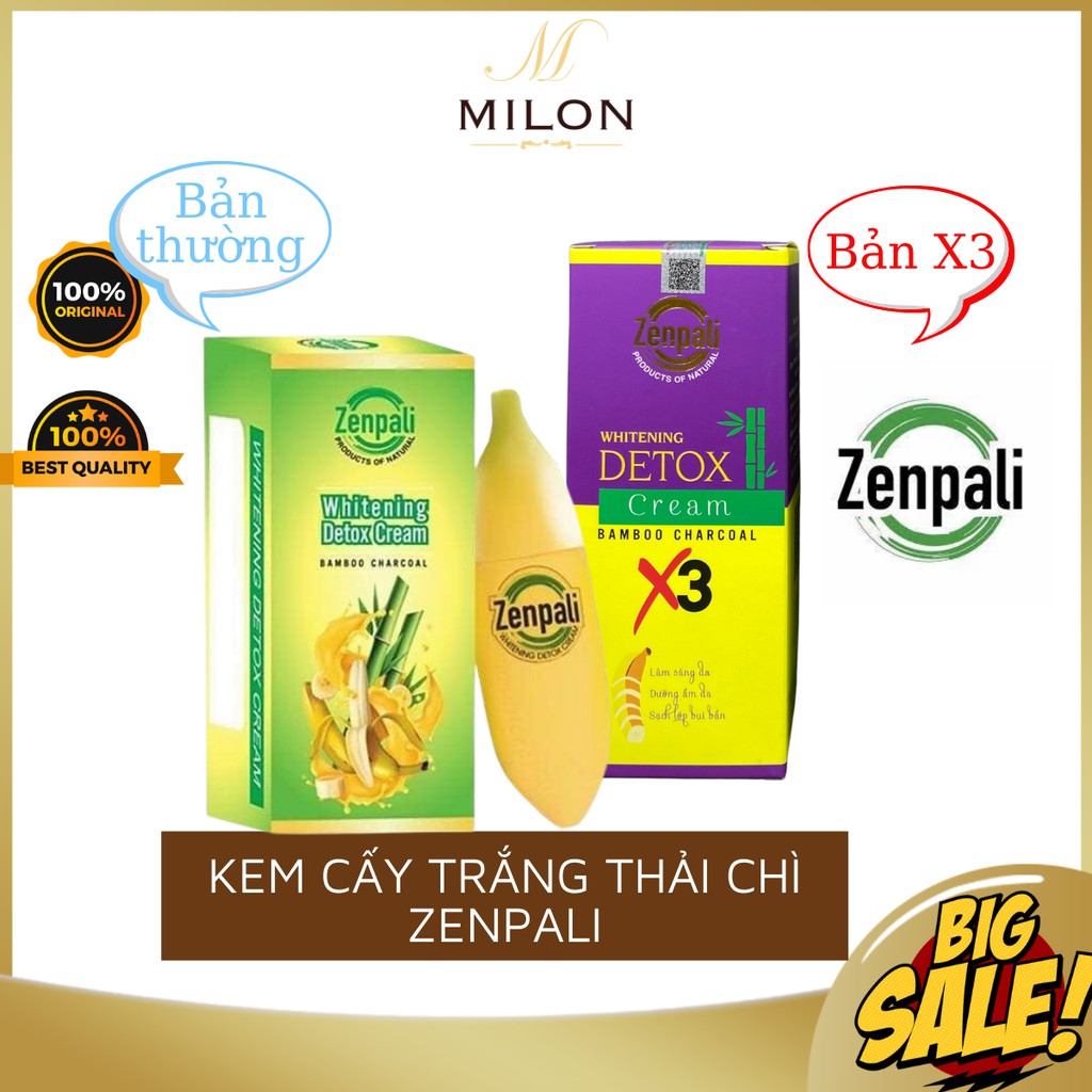 [CHÍNH HÃNG] Kem Chuối Zenpali Whitening Detox Thải chì, giảm thâm mông nách 30 gram