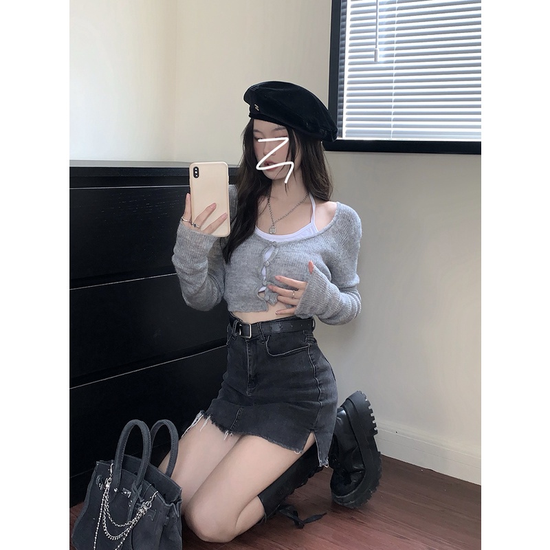 Áo cardigan Dệt Kim Tay Dài Phong Cách Hàn Quốc Thời Trang Quyến Rũ Cho Nữ