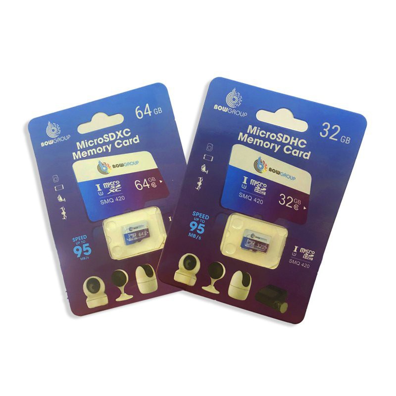 Thẻ nhớ MicroSD 32Gb Bowgroup - Thẻ cho điện thoại, máy ảnh, camera, camera hành trình