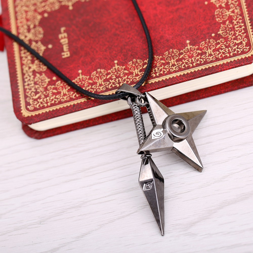 Vòng cổ Mặt anime naruto shuriken ninjia Chất Lượng Cao Không Phai Màu