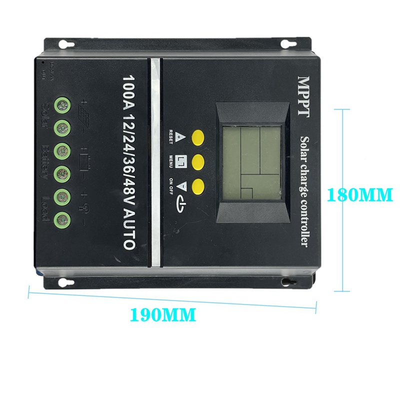 Bộ Điều Khiển Sạc Năng Lượng Mặt Trời Tự Động PWM 100A 12V 24V 36V 48V