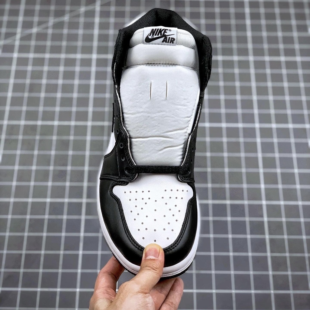 Giày thể thao Jordan 1 cao cổ đen trắng, Giày JD1 High Panda nam nữ siêu hot - Hàng chuẩn Full Box Bill