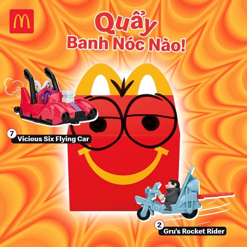 Mô hình đồ chơi Minions mc donald mcdonald sự trỗi dậy của Gru