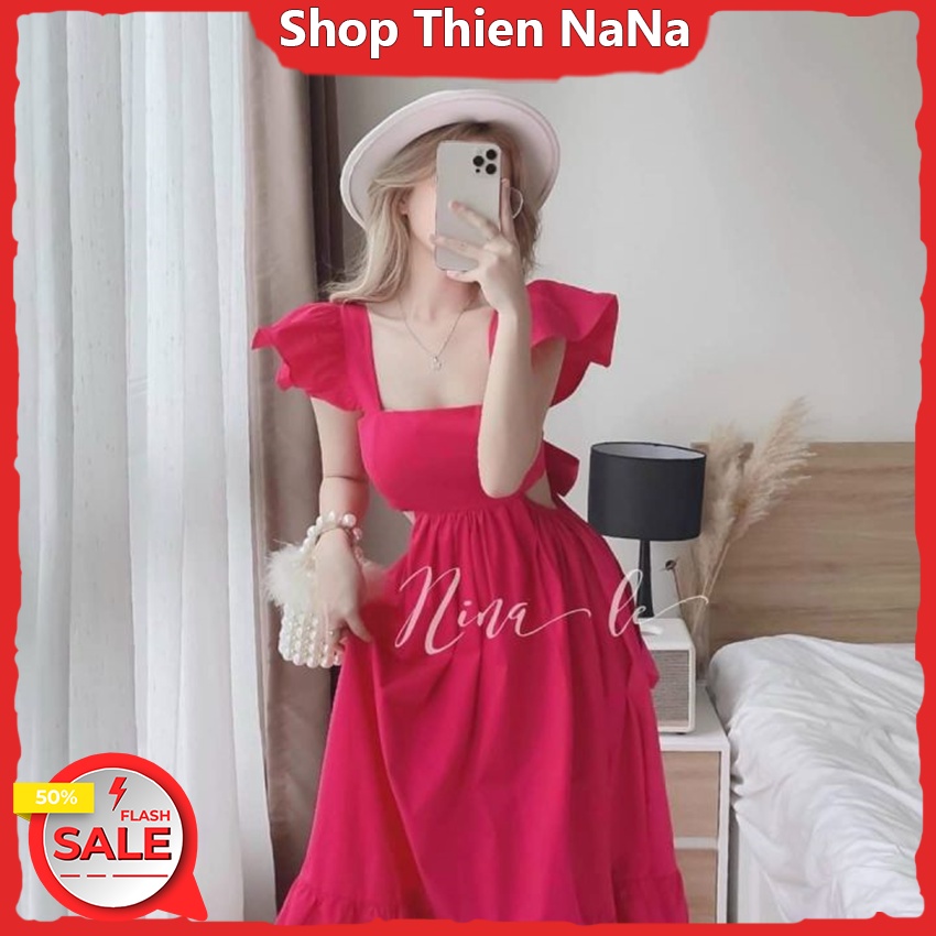 Đầm maxi hai dây bản to dáng suông dài tiểu thư chất tơ mềm siêu xinh, Váy 2 dây nữ dáng dài đi biển rẻ đẹp