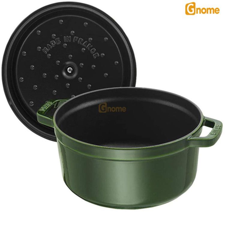 [Mã ELHADEV giảm 4% đơn 300K] Nồi gang Staub Round Cocotte Basil 24cm [HÀNG ĐỨC]