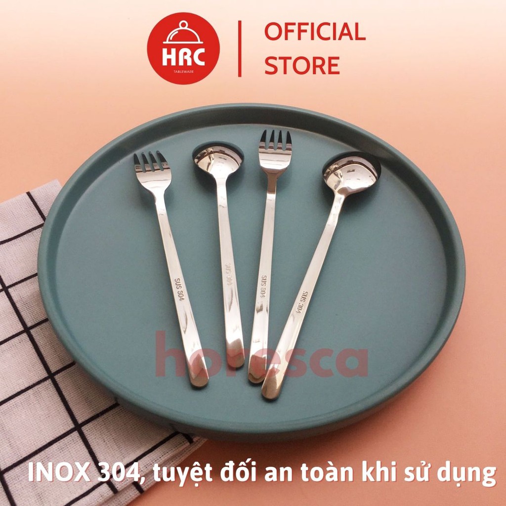 Thìa inox, dĩa, muỗng, nĩa INOX 304 cán dài cao cấp V81