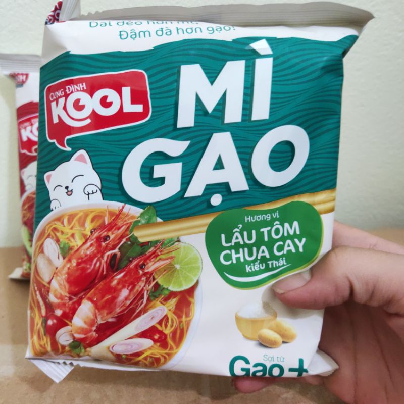 Mì gạo Cung Đình Kool hương vị lẩu tôm chua cay, bò hầm gói 82g