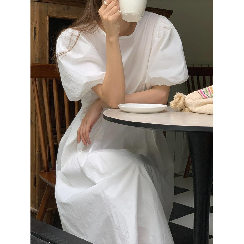 Đầm Tay Ngắn Dáng Ôm Màu Trơn Thời Trang 64111