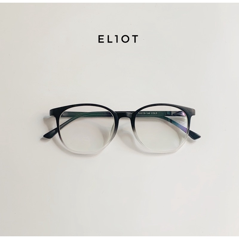 Mắt kính tròn Ombre CARL gọng kính nam, nữ kiểu dáng thời trang tròng kính 0 độ chống ánh sáng xanh có thể thay cận