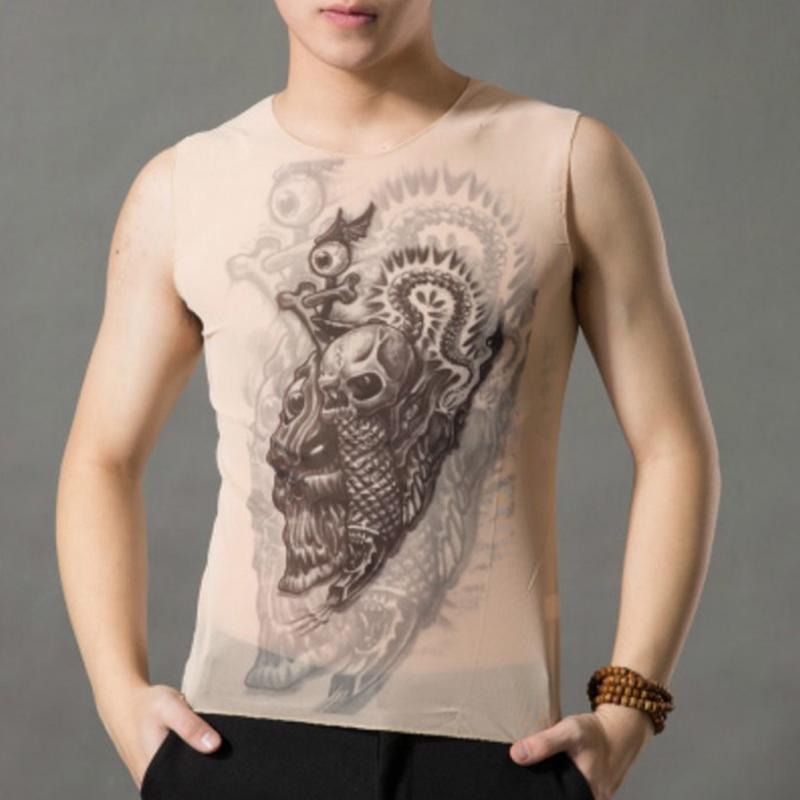 Áo ba lỗ nam dạng hình xăm