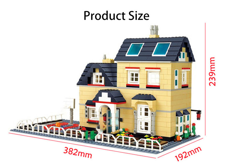 Bộ đồ chơi lắp ghép mô hình nhà ở nhiều màu sắc cho trẻ em