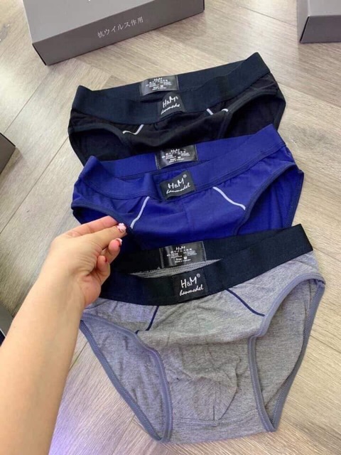 Hộp 3c quần sịp HM hộp đen cho nam