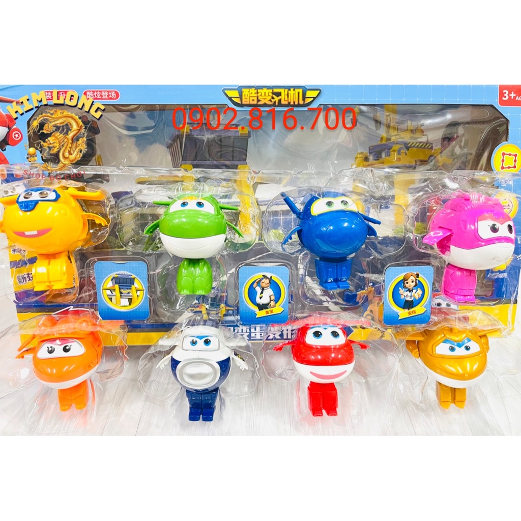 Đồ chơi mô hình Đội bay siêu đẳng Super Win Robot biến hình máy bay 8 nhân vật 132