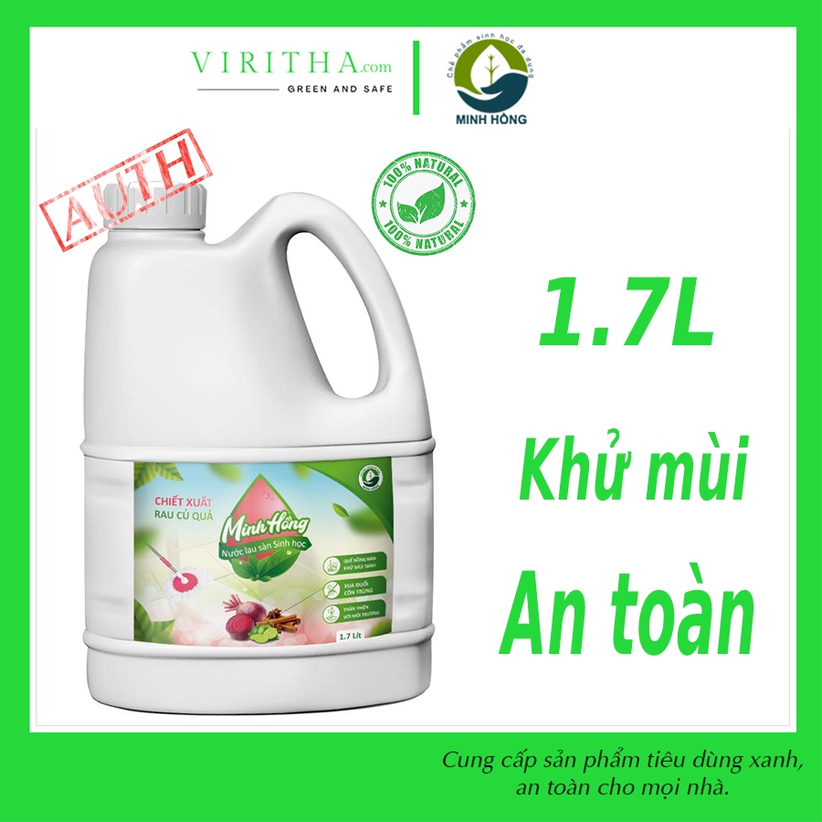 Nước Lau Sàn sinh học hữu cơ Minh Hồng chai 1.7L