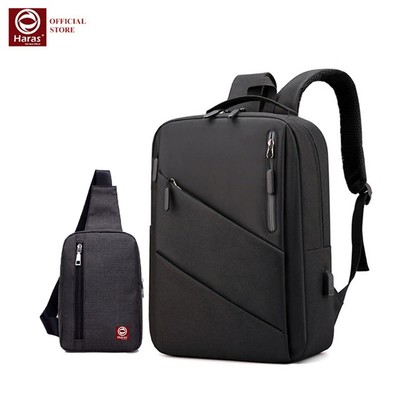 Combo Balo Laptop Cao Cấp Và Túi Đeo Chéo HARAS HR298HR147