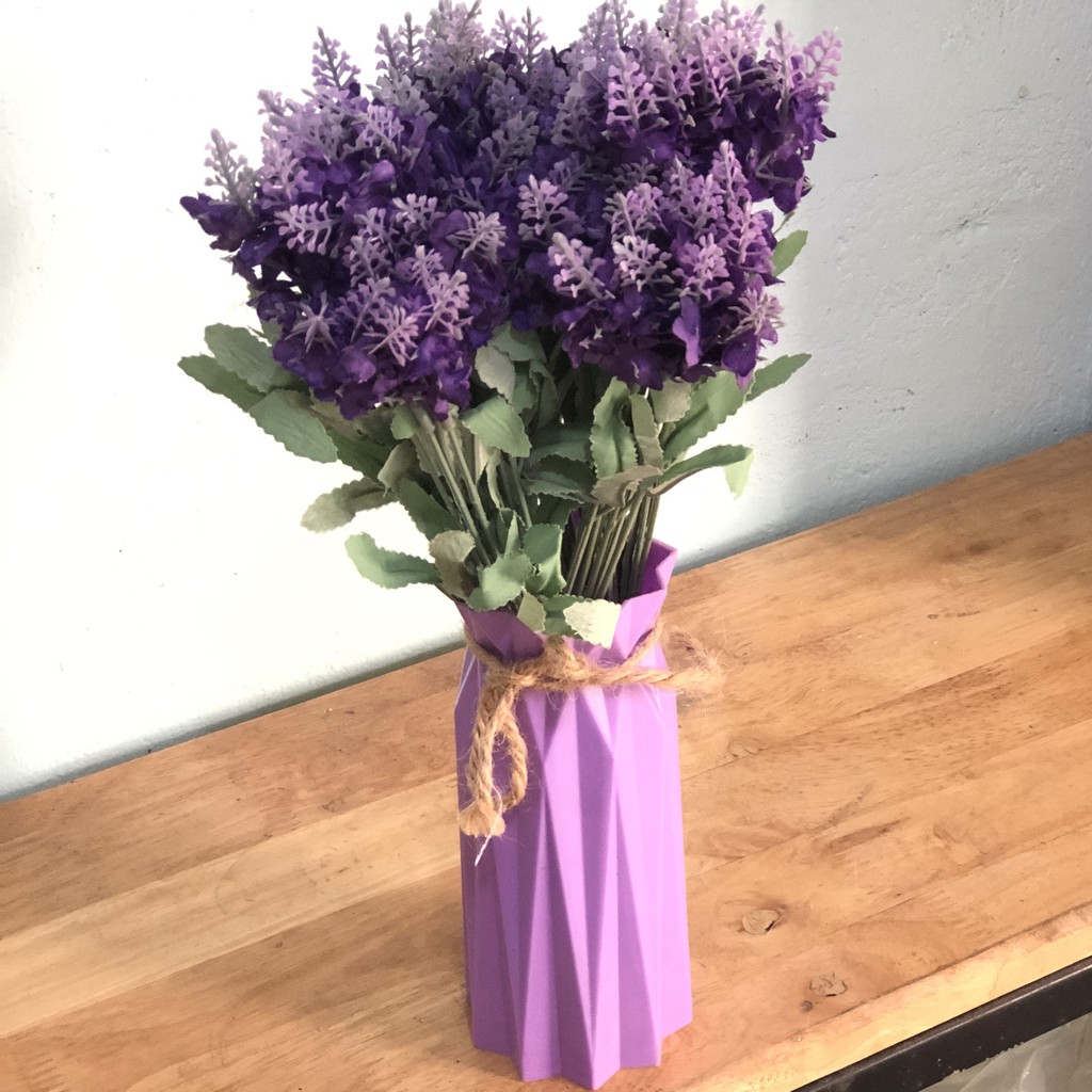 Bình hoa lavender tím lãng mạn (cả lọ và hoa)