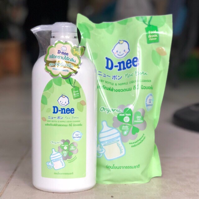 Nước Rửa Bình Sữa Dnee Túi 600ml - Chai 620ml ⭐ FREESHIP ⭐ Cam Kết Hàng Thái Chuẩn ⭐