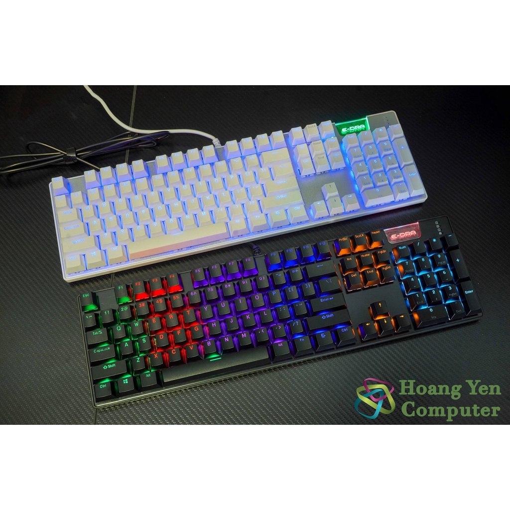 Bàn Phím Cơ E-Dra EK312 LED Rainbow  - BH 2 Năm Chính Hãng - Hoàng Yến Computer