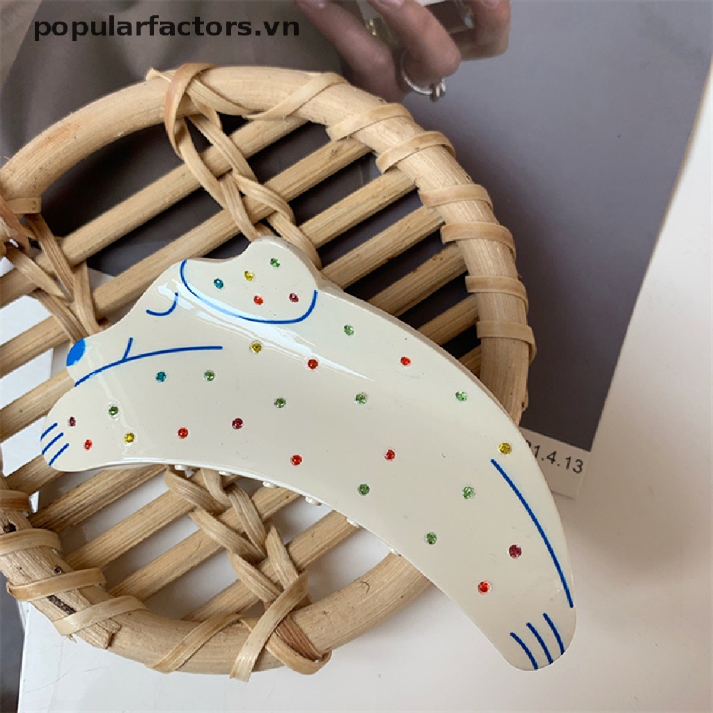 Kẹp Tóc Đính Đá Hình Chó Dalmatian Màu Sắc Đáng Yêu