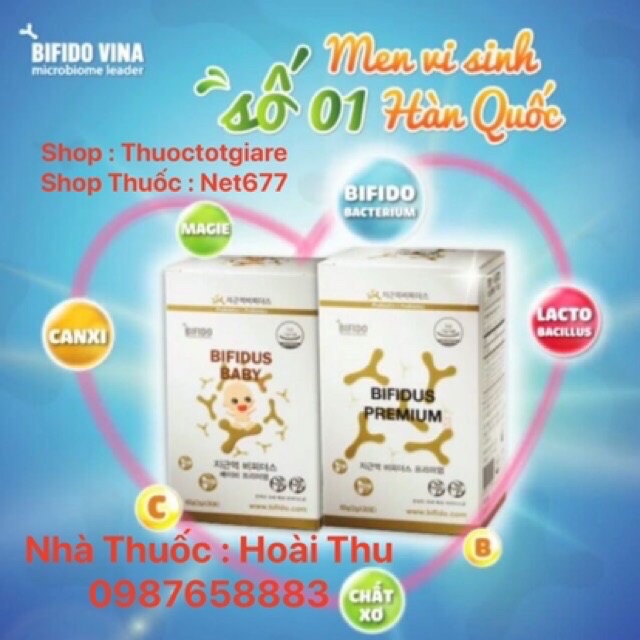 [ Kèm Quà Tặng ] Men Bifidus Baby - hộp 30 gói- Bổ sung lợi khuẩn và chất xơ ( Chính hãng Hàn Quốc )