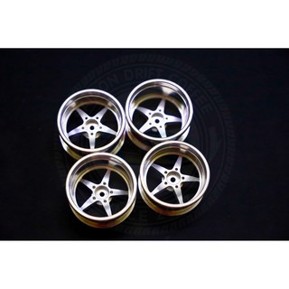 Mâm CNC Cho Xe Rc Drift Car 1/10 Nâng Cao Off Set 16-22 Silver