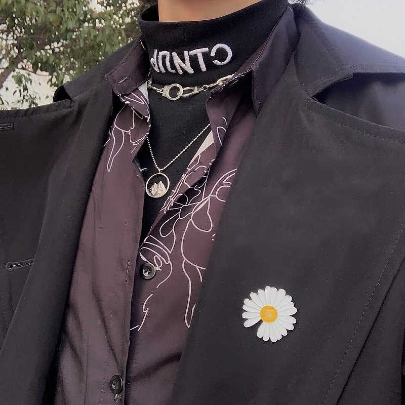 Ghim cài áo hình hoa cúc nhỏ phong cách thời trang cho nam và nữ 22163
