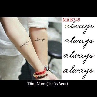 Xăm dán Tattoo chữ B349