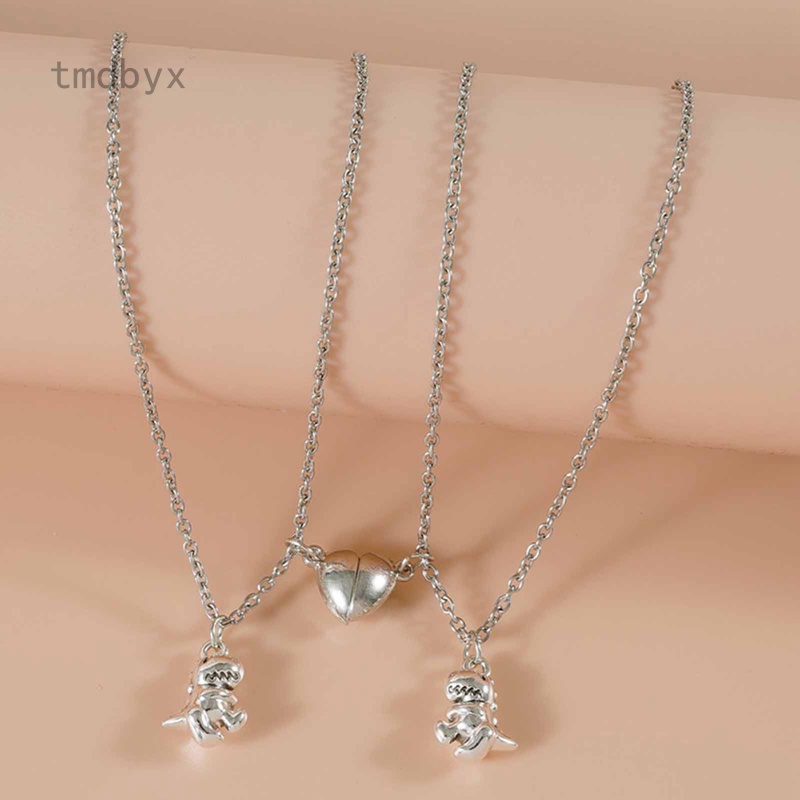 Tmdbyx 1 Cặp Vòng Tay Dây Thừng Mặt Hình Khủng Long Hít Nam Châm Dễ Điều Chỉnh Dành Cho Cặp Đôi