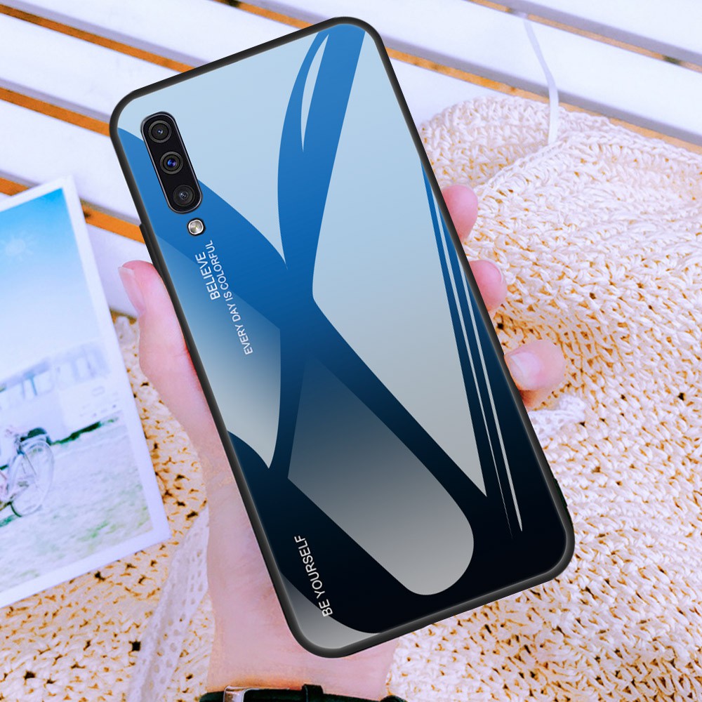 Ốp điện thoại mặt kính sang trọng dành cho Samsung Galaxy S9 S8 S10 + S10e M10 M20 A30 A50