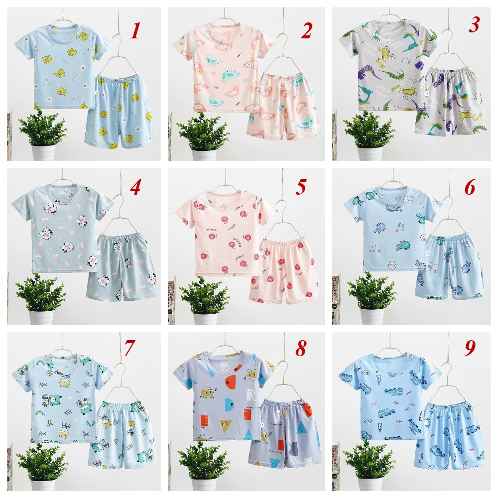 Sale !!! [ Bảng 1] Bộ Cộc Tay Cotton Lạnh Hàng Quảng Châu Cực Đẹp Cho Bé (Size NhỡTừ 15-21kg)(1449 )