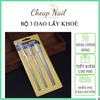 Bộ 3 dao lấy khoé, cạo da chết bằng thép không gỉ